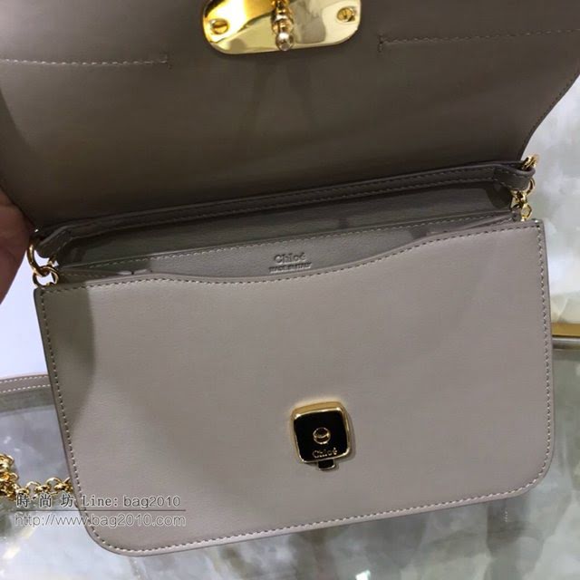 Chloe女包 克洛伊經典C鏈麂皮拼牛皮單肩包 Chole肩背斜挎包  jjh1370